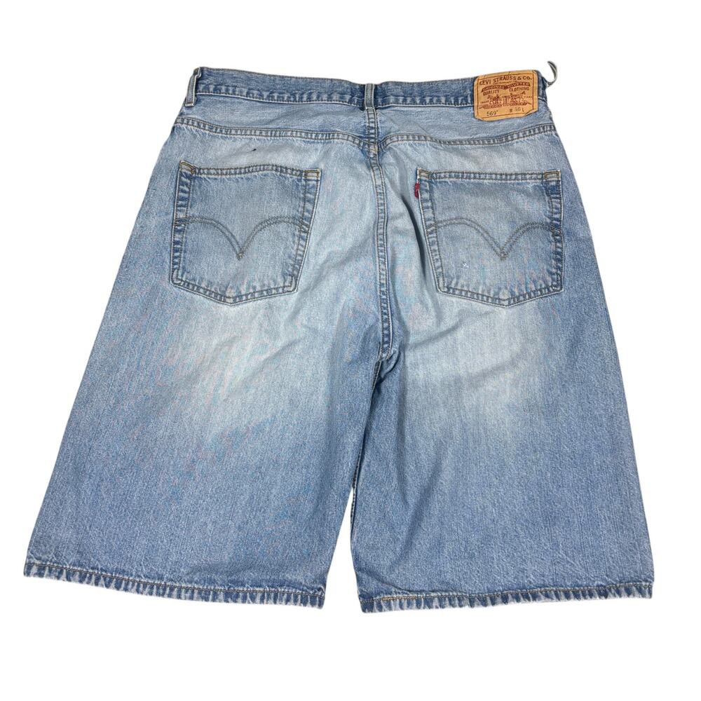 vintage y2k 2000s Levis Loose baggy wide leg jorts 36x11 skater indie summer